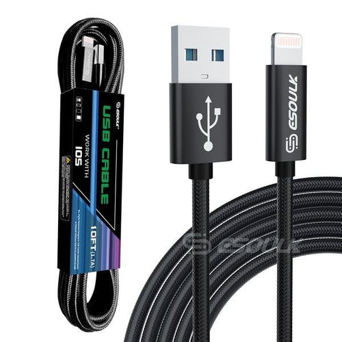 10FT USB Cable For IPhone XS/XR/XS MAX 1.7A - ClickCrate 10FT USB Cable For IPhone XS/XR/XS MAX 1.7A