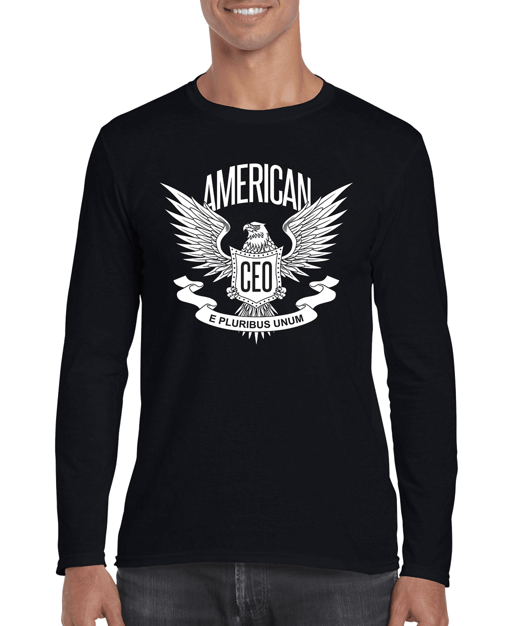 American CEO Patriotic Eagle Men's Long Sleeve Shirt - ClickCrate American CEO Patriotic Eagle Men's Long Sleeve Shirt