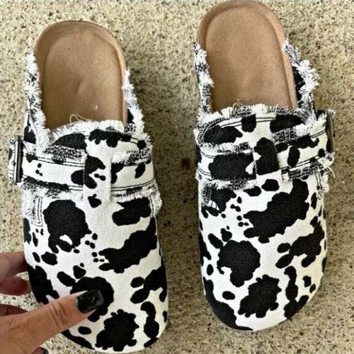 Flat Heel Round Toe Canvas Loafer Women's Vintage Clogs - ClickCrate Flat Heel Round Toe Canvas Loafer Women's Vintage Clogs