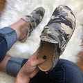 Flat Heel Round Toe Canvas Loafer Women's Vintage Clogs - ClickCrate Flat Heel Round Toe Canvas Loafer Women's Vintage Clogs
