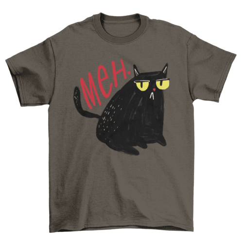 Funny unimpressed meh black cat t-shirt - ClickCrate Funny unimpressed meh black cat t-shirt