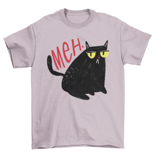 Funny unimpressed meh black cat t-shirt - ClickCrate Funny unimpressed meh black cat t-shirt