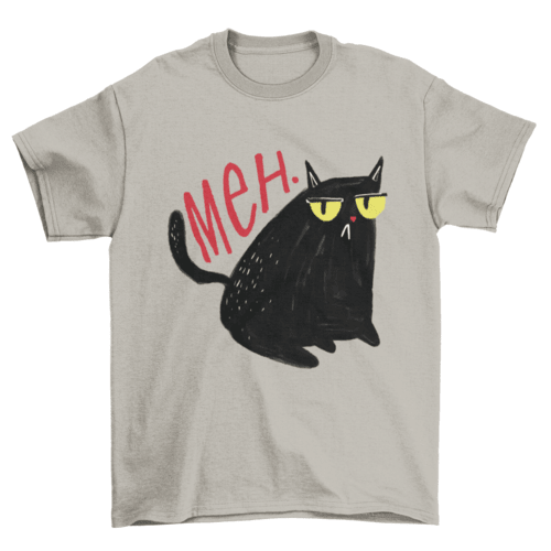 Funny unimpressed meh black cat t-shirt - ClickCrate Funny unimpressed meh black cat t-shirt