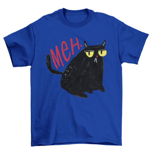Funny unimpressed meh black cat t-shirt - ClickCrate Funny unimpressed meh black cat t-shirt