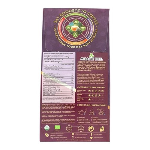 Organic Moringa Energy Tea - Grape Vanilla - Natural Coffee - ClickCrate Organic Moringa Energy Tea - Grape Vanilla - Natural Coffee