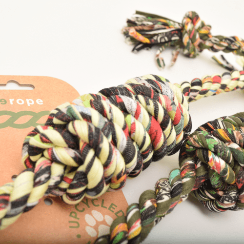 Rerope Barreled Upcycled Fabric Rope Dog Toys - ClickCrate Rerope Barreled Upcycled Fabric Rope Dog Toys