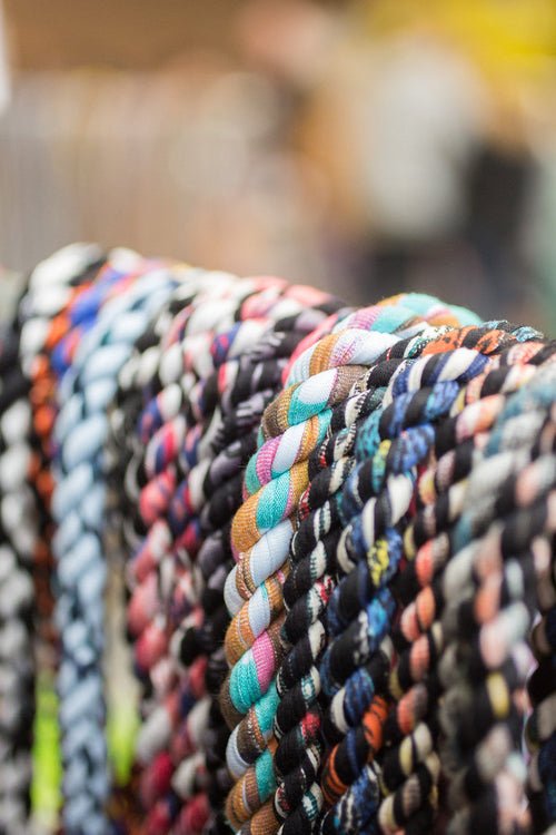 ReRope Small Looper Upcycled Fabric Rope Dog Toys - ClickCrate ReRope Small Looper Upcycled Fabric Rope Dog Toys