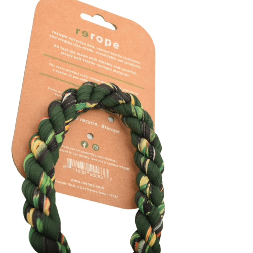 ReRope Small Looper Upcycled Fabric Rope Dog Toys - ClickCrate ReRope Small Looper Upcycled Fabric Rope Dog Toys