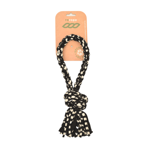 ReRope Small Looper Upcycled Fabric Rope Dog Toys - ClickCrate ReRope Small Looper Upcycled Fabric Rope Dog Toys