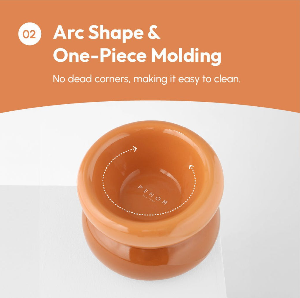 Soufflé Pet Bowl - Amber Orange - ClickCrate Soufflé Pet Bowl - Amber Orange