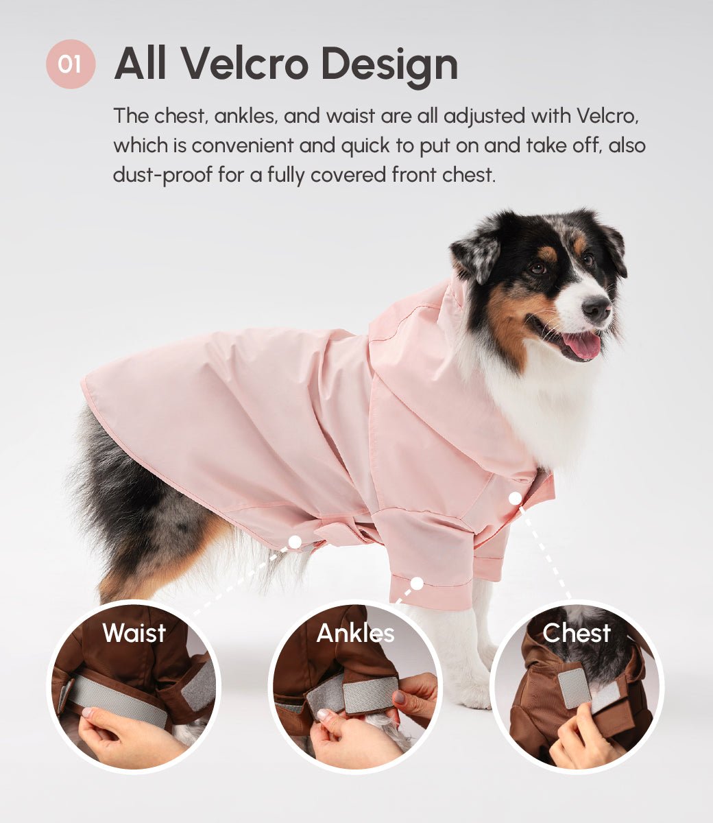 Tribeca adjustable velcro raincoat - Light Pink - ClickCrate Tribeca adjustable velcro raincoat - Light Pink