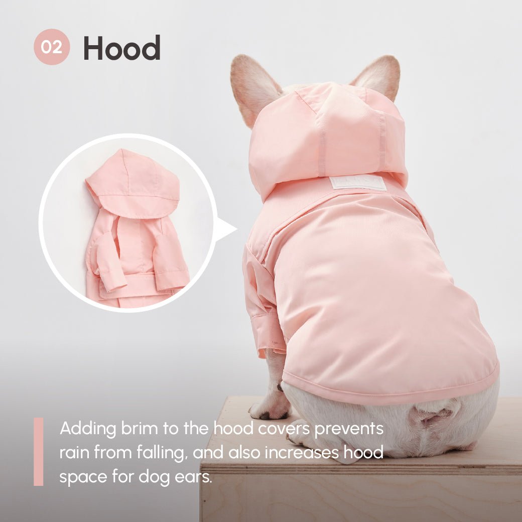 Tribeca adjustable velcro raincoat - Light Pink - ClickCrate Tribeca adjustable velcro raincoat - Light Pink