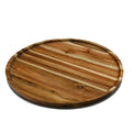 Zavis Green Acacia Wood Round Stackable Plate / Platter 14" | Dishwasher Safe - ClickCrate Zavis Green Acacia Wood Round Stackable Plate / Platter 14" | Dishwasher Safe